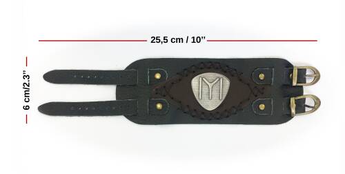 Shark Anatolia İYİ  Tamgalı Deri Bileklik Kahve - 6