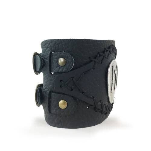 Shark Anatolia İYİ Tamgalı Deri Bileklik Siyah - 2