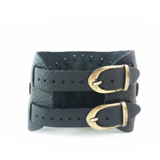 Shark Anatolia İYİ Tamgalı Deri Bileklik Siyah - 3