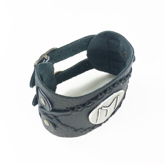 Shark Anatolia İYİ Tamgalı Deri Bileklik Siyah - 5