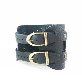 Shark Anatolia İYİ Tamgalı Deri Bileklik Siyah - 9