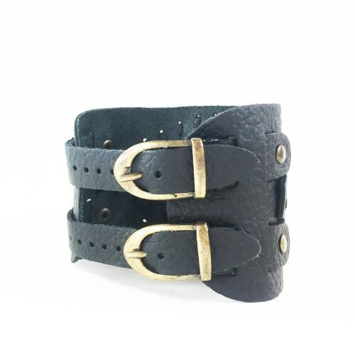 Shark Anatolia İYİ Tamgalı Deri Bileklik Siyah - 9