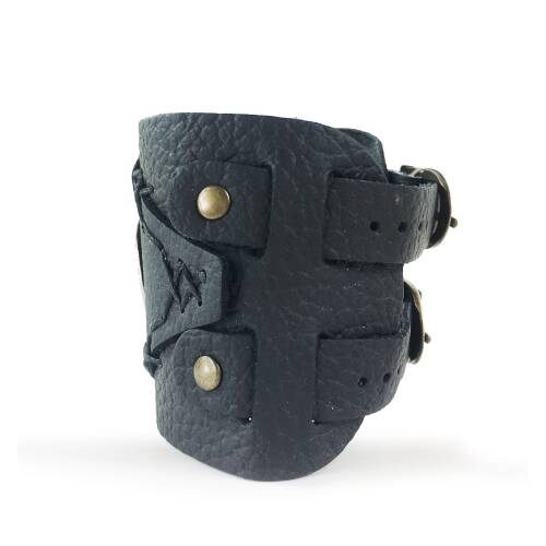 Shark Anatolia İYİ Tamgalı Deri Bileklik Siyah - 10