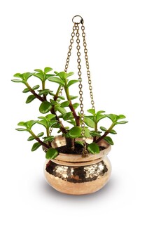 Hand Hammered Copper Hanging Flower Pot 14 cm / 5.5 inches