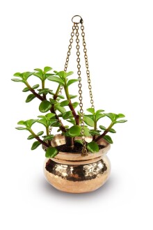 Hand Hammered Copper Hanging Flower Pot 14 cm / 5.5 inches