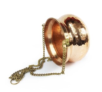 Shark Anatolia Kabak Bakır Askılı Saksı 14cm Kırmızı - 6