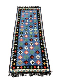 Shark Anatolia Katar Kilim Mavi 70x190 cm - 2