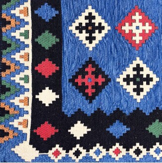 Shark Anatolia Katar Kilim Mavi 70x190 cm - 10