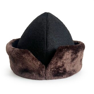 Traditional Felt Börk Wool Handmade Hat Black