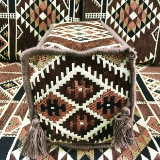 Shark Anatolia Kilim Desenli Şark Köşesi İkili Sedir Takımı Kahve - 6