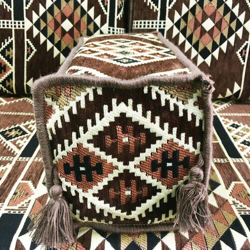 Shark Anatolia Kilim Desenli Şark Köşesi İkili Sedir Takımı Kahve - 6