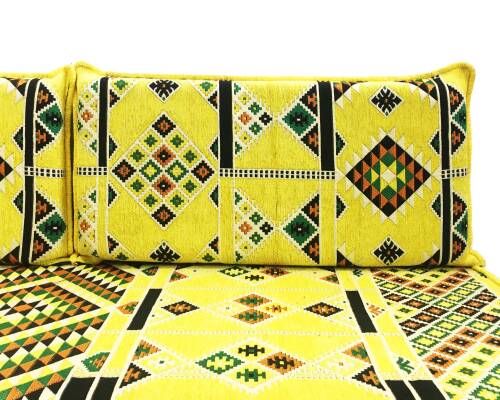 Shark Anatolia Kilim Desenli Şark Köşesi İkili Sedir Takımı Sarı - 8