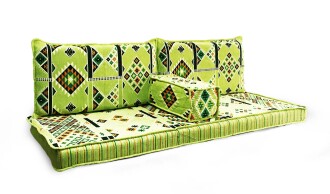 Shark Anatolia Kilim Desenli Şark Köşesi İkili Sedir Takımı Yeşil - 3