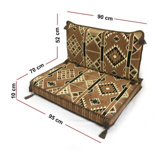 Shark Anatolia Kilim Tek Kişilik Şark Köşesi Sedir Takımı Kahve - 3