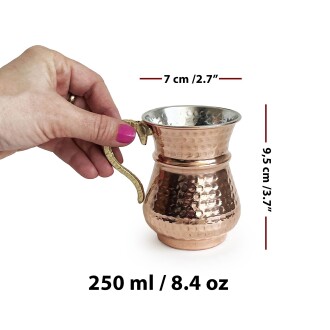 Shark Anatolia Kordonlu Bakır Maşrapa Bardak - 4