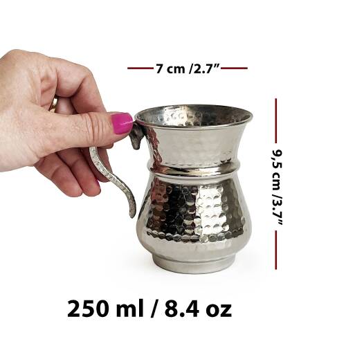 Shark Anatolia Kordonlu Bakır Maşrapa Bardak Nikel Kaplama - 4