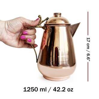 Shark Anatolia Kovan Bakır Sütlük, Sürahi 1250ml - 4