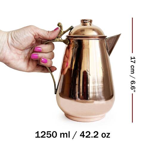 Shark Anatolia Kovan Bakır Sütlük, Sürahi 1250ml - 4