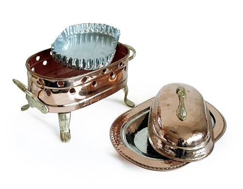 Shark Anatolia Közlü Kapaklı Bakır Kebaplık Sunum Tepsisi 30 cm - 6