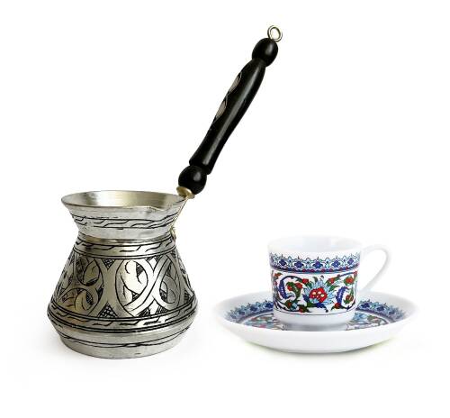 Shark Anatolia Külhan Bakır Cezve Kalay Oyma İşçiliği 580ml No:3 - 8