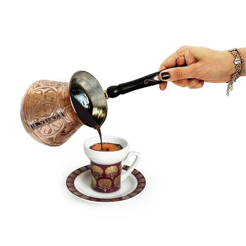 Shark Anatolia Külhan Bakır Cezve Oyma İşçiliği 500ml No:3 - 2