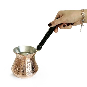 Shark Anatolia Külhan Bakır Cezve Oyma İşçiliği 500ml No:3 - 7