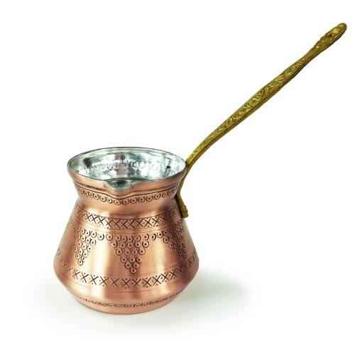 Shark Anatolia Külhan Bakır Cezve Zımba İşçiliği 380ml No:2 - 1