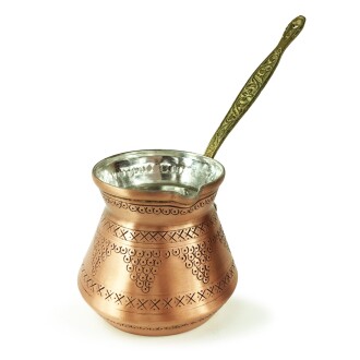 Shark Anatolia Külhan Bakır Cezve Zımba İşçiliği 380ml No:2 - 2