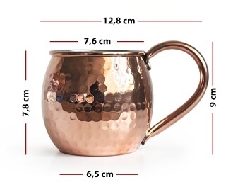 Shark Anatolia Luna Petekli Bakır Kupa Bardak Mug - 3