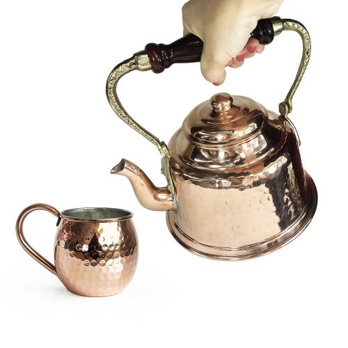 Shark Anatolia Luna Petekli Bakır Kupa Bardak Mug - 5