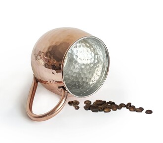 Shark Anatolia Luna Petekli Bakır Kupa Bardak Mug - 7