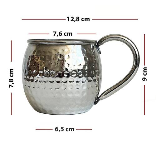 Shark Anatolia Luna Petekli Bakır Kupa Bardak Mug Nikel Kaplama