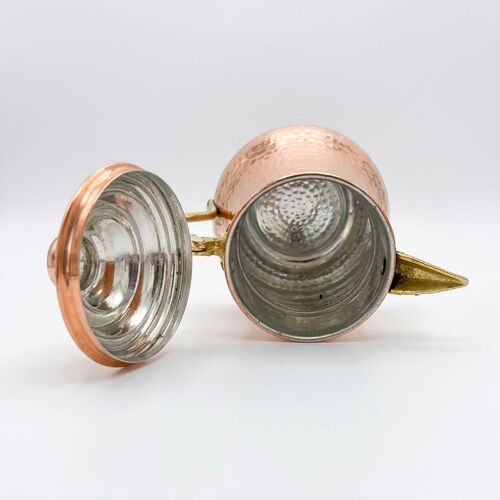 Shark Anatolia Maraş El Dövme Bakır Sürahi No:2 Kırmızı Bakır Renk, 2 Litre, Kalaylı El Yapımı Otantik Bakır Penguen Sürahi - 7