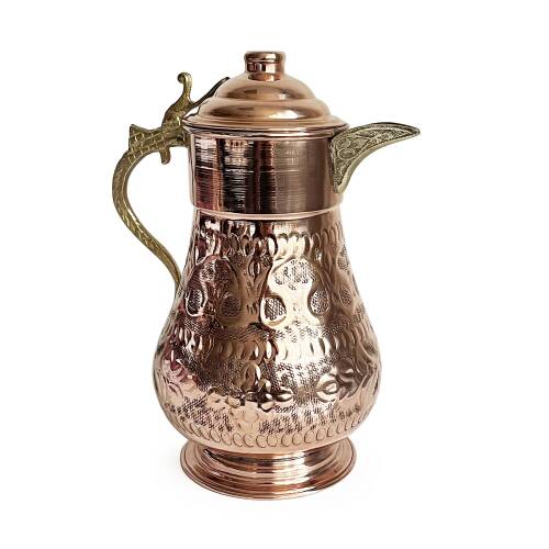 Shark Anatolia Maraş El İşleme Bakır Penguen Sürahi No:2 - 1