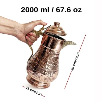 Shark Anatolia Maraş El İşleme Bakır Penguen Sürahi No:2 - 3