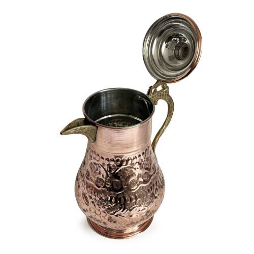 Shark Anatolia Maraş El İşleme Bakır Penguen Sürahi No:2 - 10