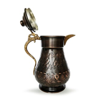 Shark Anatolia Maraş El İşleme Bakır Penguen Sürahi No:2 Oksit - 6