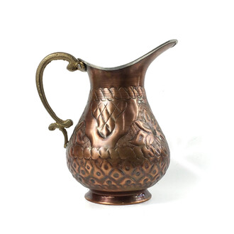 Maras Turkey Copper Carafe Handmade Jug #1