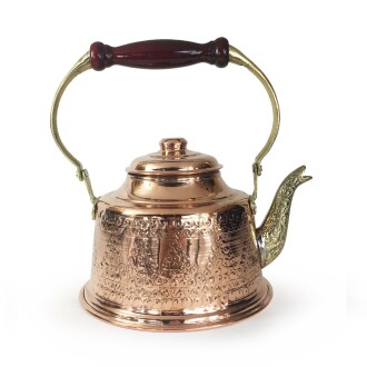 Shark Anatolia Maraş Zımba İşçiliği Bakır Demlik - 5