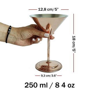 Shark Anatolia Martini Bakır Kadeh 250 ml - 4