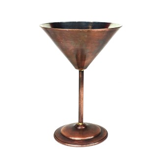 Copper Martini Cup Glass Flat