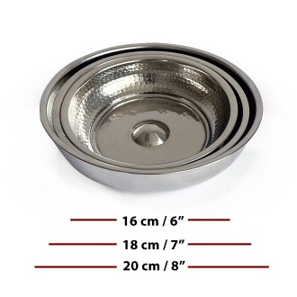 Shark Anatolia Maun Ahşap Banyo Taburesi Oturak ve Beyaz Bakır Hamam Tası Seti - 4