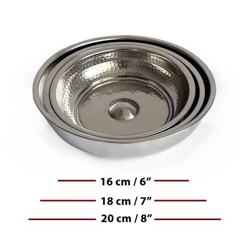 Shark Anatolia Maun Ahşap Banyo Taburesi Oturak ve Beyaz Bakır Hamam Tası Seti - 4