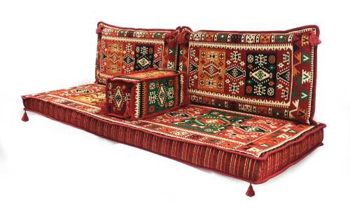 Shark Anatolia Milas Şark Köşesi İkili Sedir Takımı Kırmızı - 3