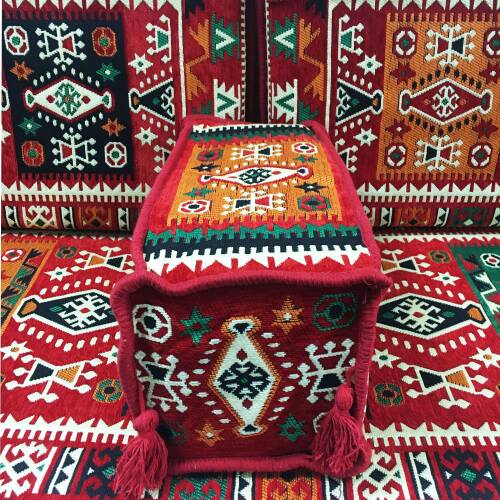 Shark Anatolia Milas Şark Köşesi İkili Sedir Takımı Kırmızı - 7