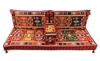 Shark Anatolia Milas Şark Köşesi İkili Sedir Takımı Kırmızı - 10