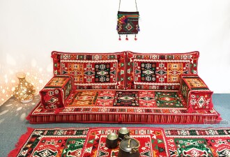 Shark Anatolia Milas Şark Köşesi İkili Sedir Takımı Kırmızı - 5