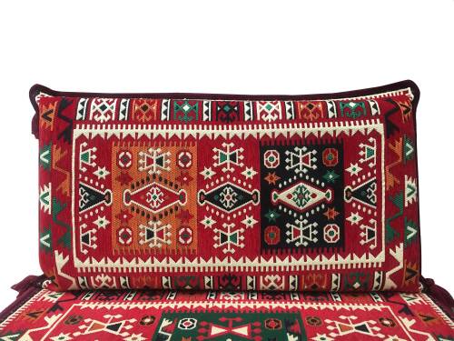 Shark Anatolia Milas Şark Köşesi Tek Kişilik Sedir Takımı Kırmızı - 4