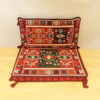 Shark Anatolia Milas Şark Köşesi Tek Kişilik Sedir Takımı Kırmızı - 5