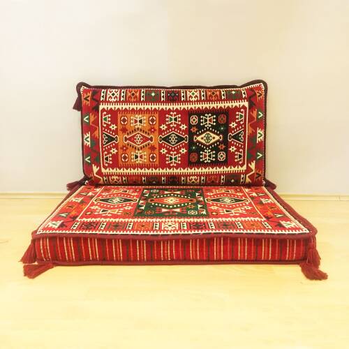 Shark Anatolia Milas Şark Köşesi Tek Kişilik Sedir Takımı Kırmızı - 7